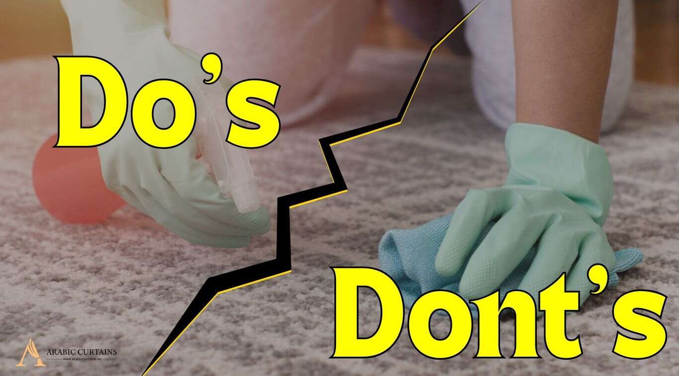 Dos and dont's for carpets stains removal