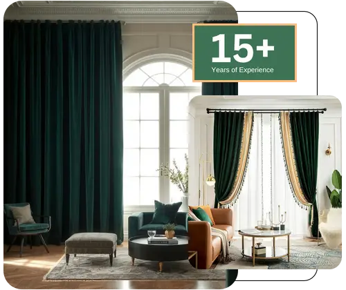 Premium velvet curtains in Dubai