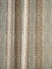 Duck Egg Blue/Gold Jacquard Pencil Pleat Lined Curtains - Image 4