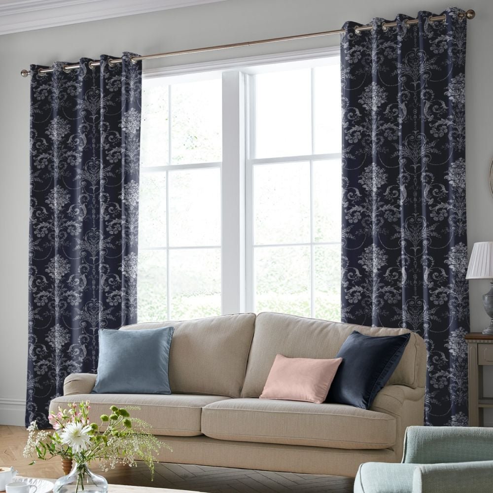 Laura Ashley Josette Midnight Eyelet Curtain - Image 2