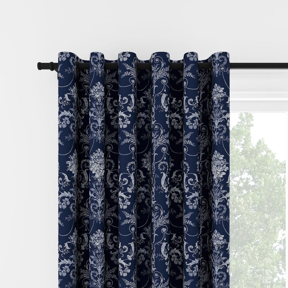 Laura Ashley Josette Midnight Eyelet Curtain