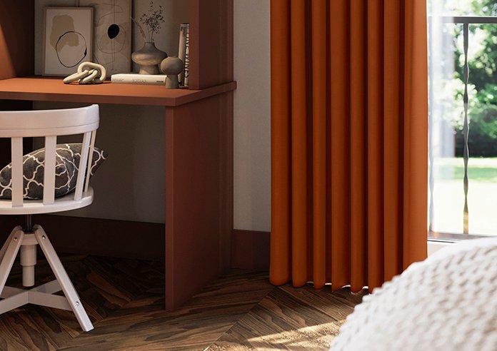 Shima Faux Silk, Rust - Image 5