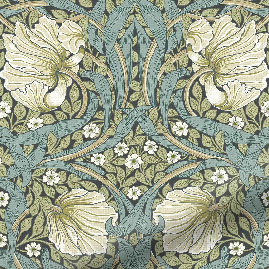 William Morris Pimpernel Sage Curtains - Image 2