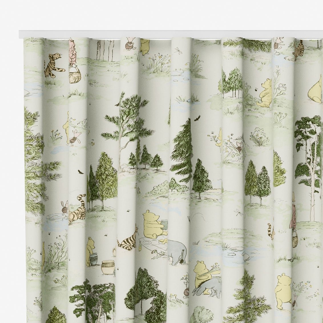 Winnie The Pooh Forest Green Curtains - Image 3