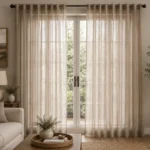 Taupe Sheer Living Room Curtains