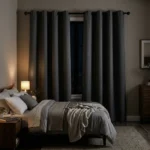 Charcoal Thermal Blackout Bedroom Curtains