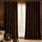 Dusty Blue Linen Living Room Curtains