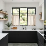 Natural Linen Kitchen Café Curtains