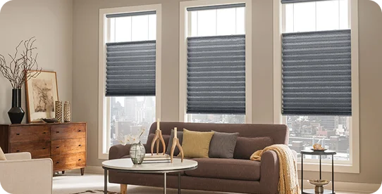 Custom pleated blinds Abu Dhabi window