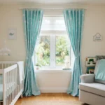 Aqua Blue Nursery Curtains