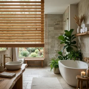 Bamboo Finish Wooden Blinds