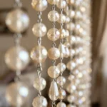 Beige Beaded Curtains