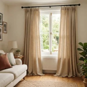 Beige Cotton Curtains
