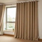 Beige Fire Retardant Curtains
