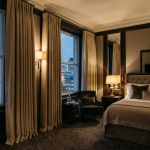 Beige Hotel Blackout Curtains