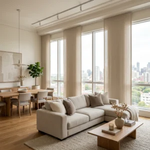 Beige Panel Curtains