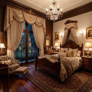 Beige Pelmet Curtains