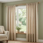 Beige Rod Pocket Curtains