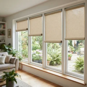 Beige Roll Up Curtains Abi Dhabi
