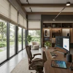 Shop Pewter Roman Blind Corded Lift for stylish light