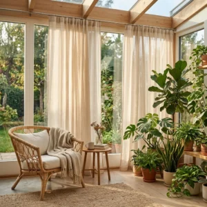 Beige Sheer Curtains