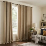Beige Soundproof Curtains