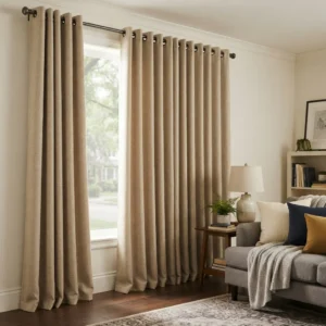 Beige Soundproof Curtains