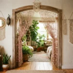 Blush Pink Beaded Curtains