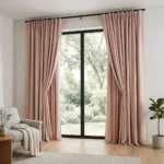 Blush Pink Double Curtains