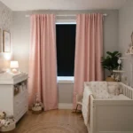 Blush Pink Eyelet Curtains Abu Dhabi