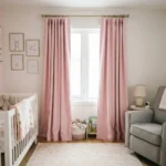 Blush Pink Eyelet Curtains Abu Dhabi