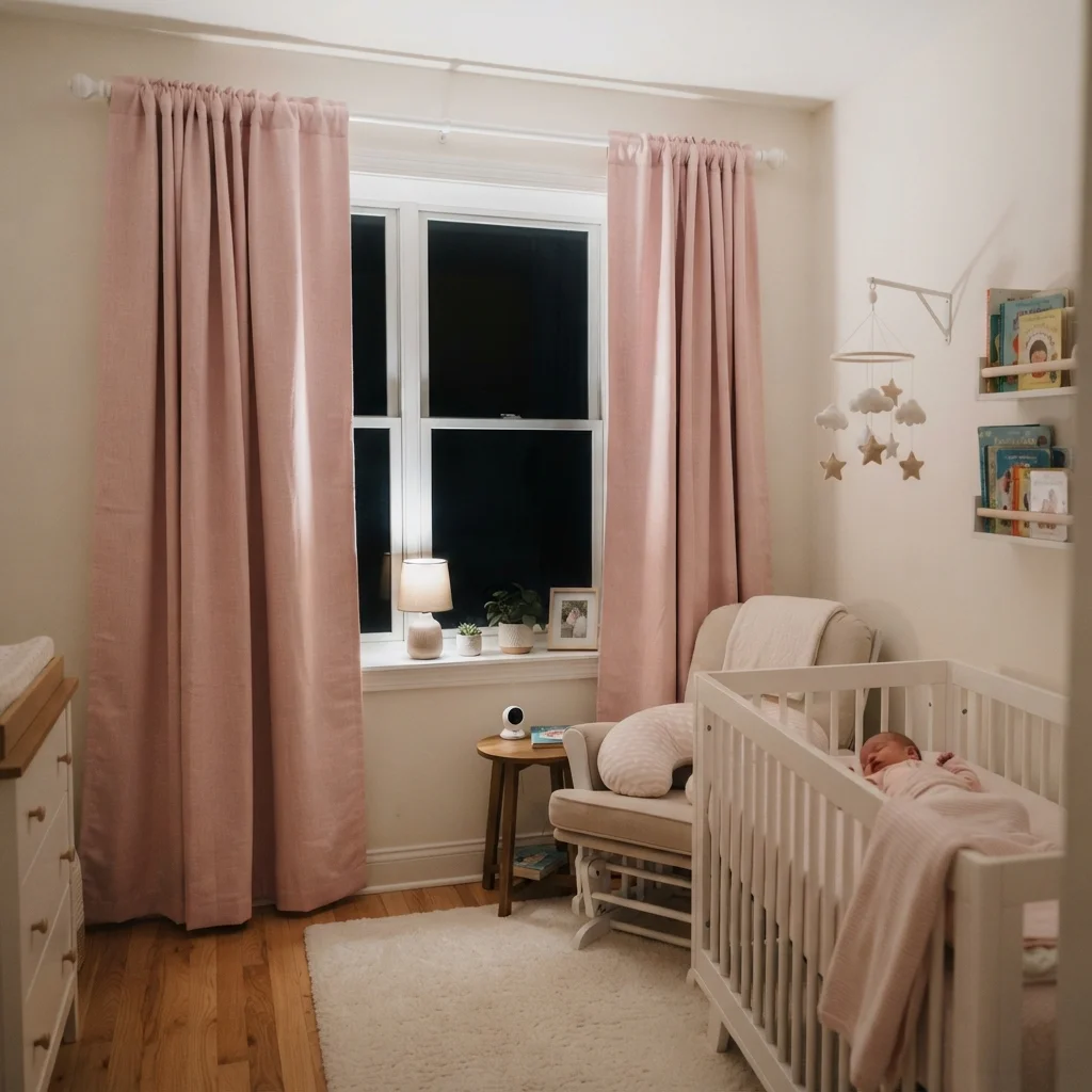 Cloud Print Nursery Curtains