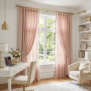 Blush Pink Panel Curtains