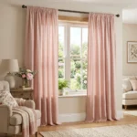 Blush Pink Rod Pocket Curtains