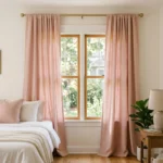 Blush Pink Rod Pocket Curtains