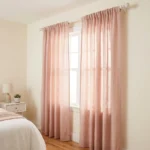 Blush Pink Rod Pocket Curtains