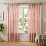 Blush Pink Rod Pocket Curtains