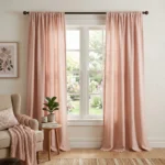 Blush Pink Rod Pocket Curtains