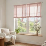 Blush Pink Roll Up Curtains Abu Dhabi