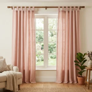 Blush Pink Tab Top Curtains