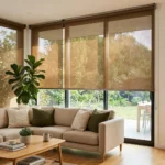Bronze sunscreen blinds for stylish interiors