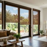 Brown sunscreen blinds Abu Dhabi for contemporary windows