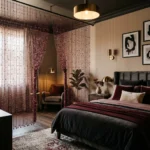 Burgundy Beaded Curtains