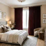 Burgundy Panel Curtains