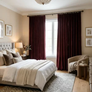 Burgundy Panel Curtains