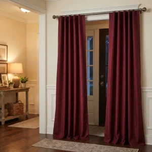 Burgundy Thermal Door Curtains