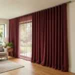 Burgundy Wave Curtains