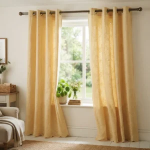 Buttercream Eyelet Curtains