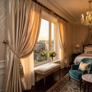 Champagne Silk Hotel Curtains