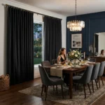 Charcoal Blackout Dining Room Curtains